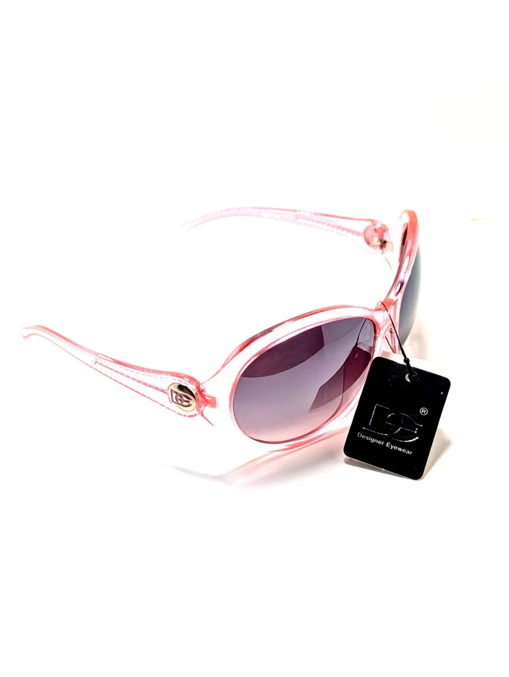Designer Eyewear Purple Gradient Pink Oversized Oval Women's Fashion Sunglasses